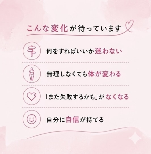 もう失敗しない！あなたの“痩せスイッチ”見つけます 人生最後のダイエット始めませんか？ イメージ5