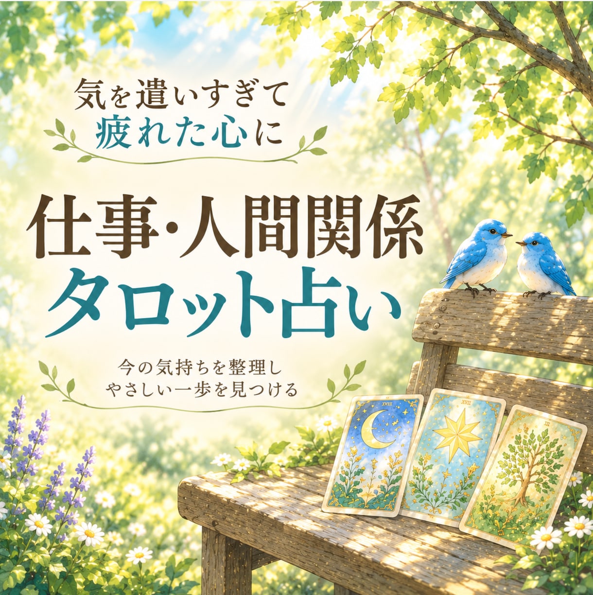仕事・職場の人間関係をタロットで丁寧に占います 転職・職場の悩みや、気を遣いすぎる心の整理をお手伝いします イメージ1