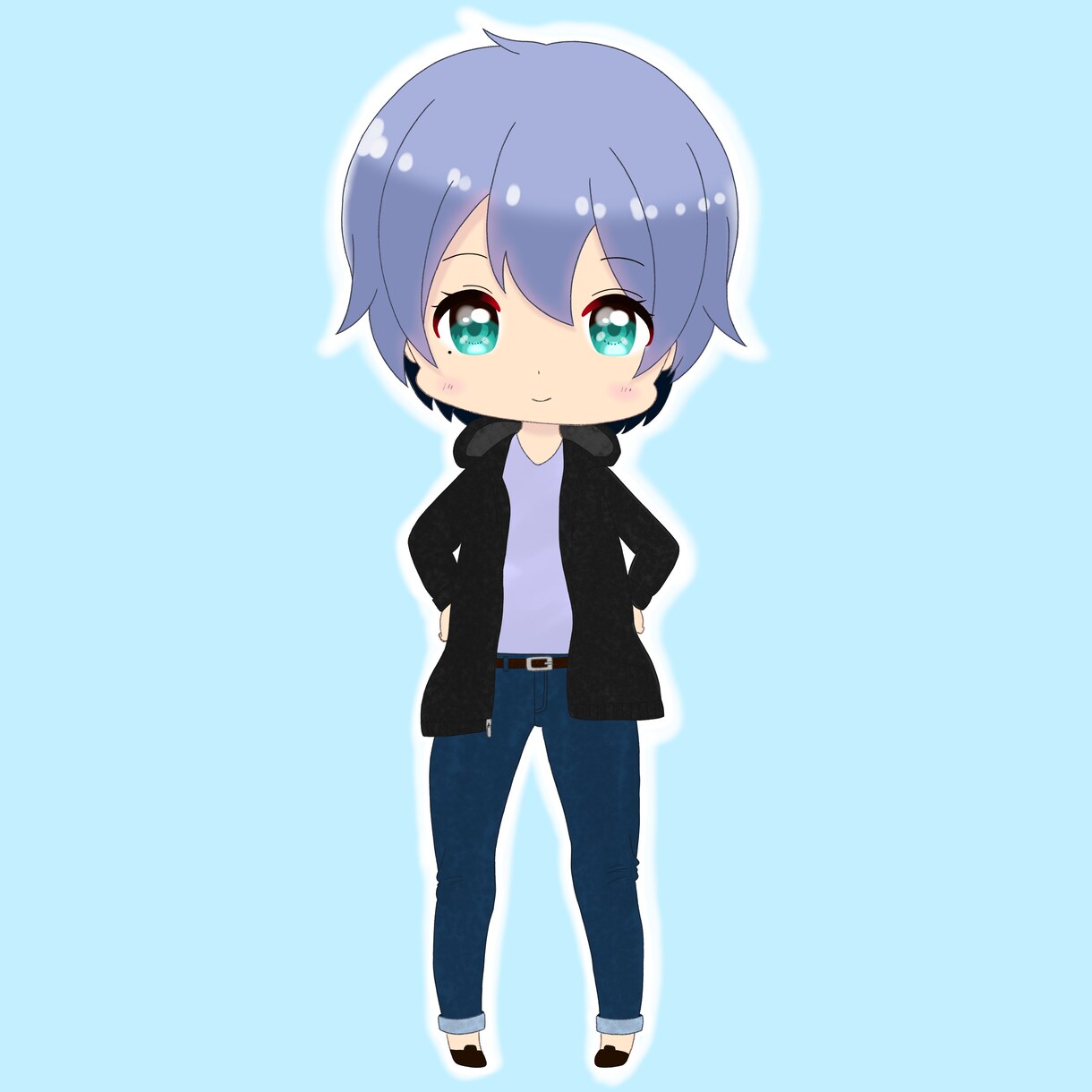 SNSにピッタリなバストアップアイコン描きます キラキラかわいいデフォルメアイコンが欲しい方に！ イメージ1