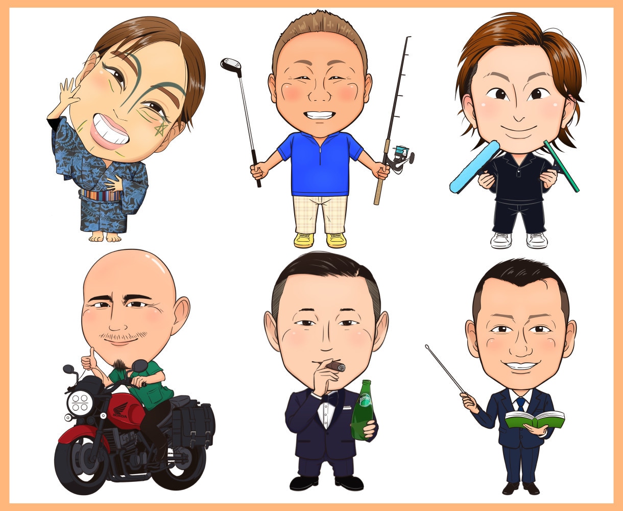 ちびキャラ似顔絵を描きます アイコン･プレゼントなどに！丁寧に描きます。 イメージ6