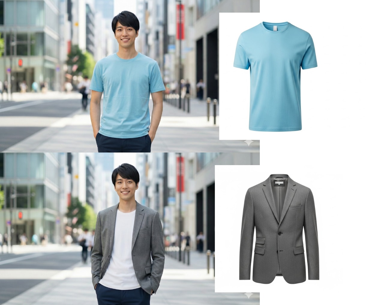 商品×モデルAI合成｜EC用10枚5万円で作ります 撮影不要｜商品写真がモデル着用画像に イメージ2