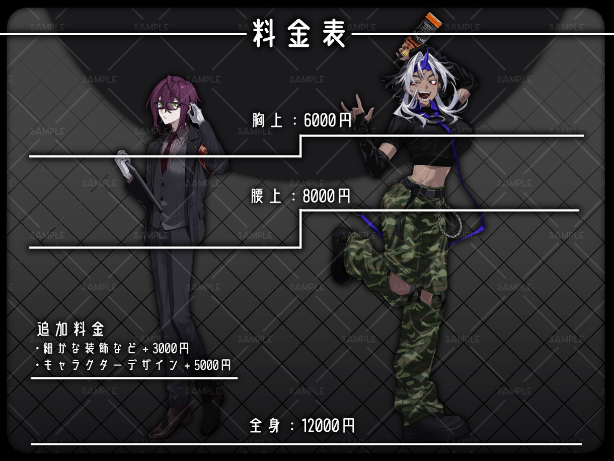 最短7日納品+おまけ付き/立ち絵制作いたします TRPG/動画/ゲームに使える！表情差分２種のおまけ付き イメージ2