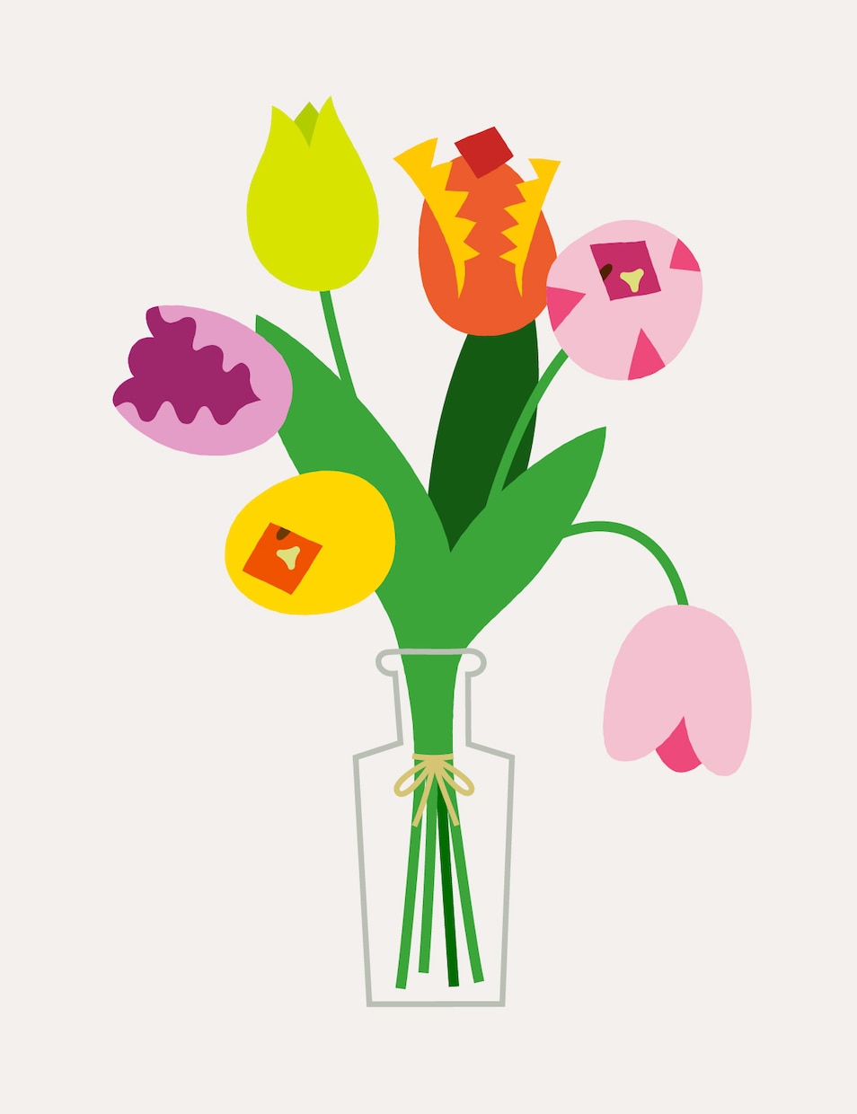 世界に一つだけのお花のイラスト描きます メインのお花の種類と色、背景色、絵のサイズ自由に選べます イメージ1