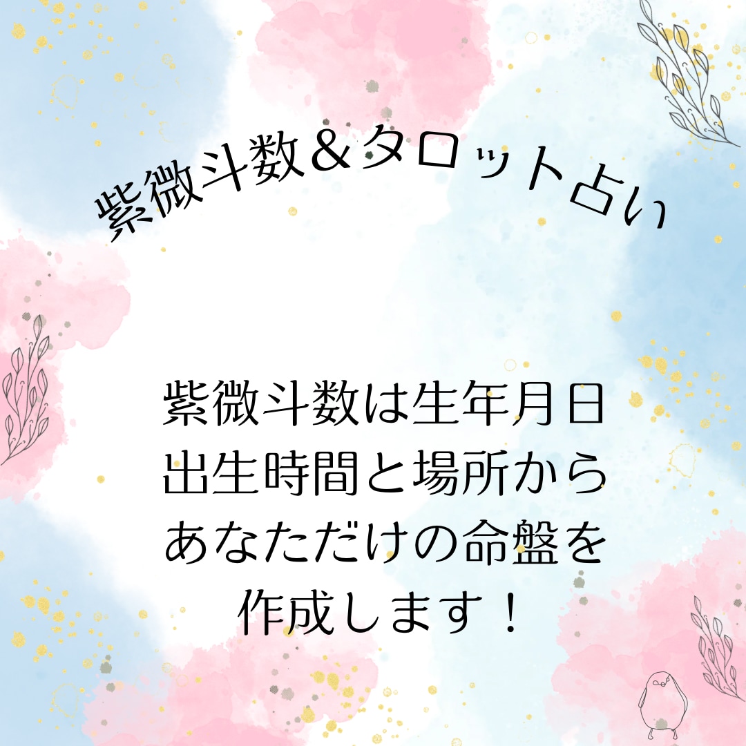 あなたの生まれてきた今世の目的をお伝えします •人生の目的•課題を知り生きやすくなる紫微斗数&タロット占い イメージ2