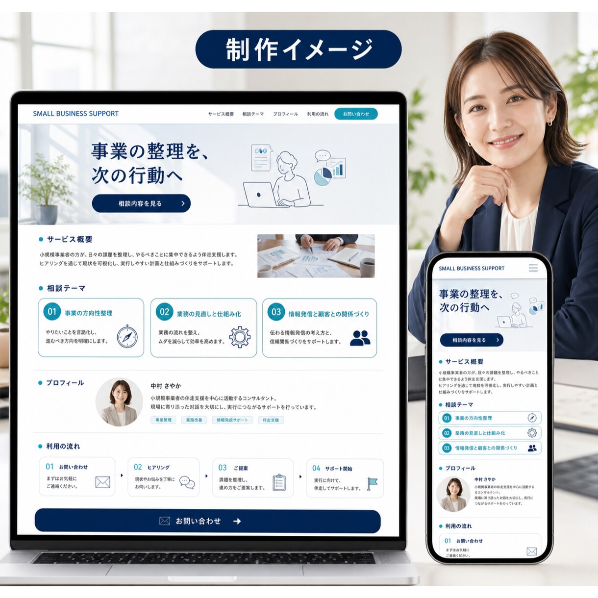 ペライチで1ページLPを制作します スマホ対応・5セクションを低価格で制作 イメージ9
