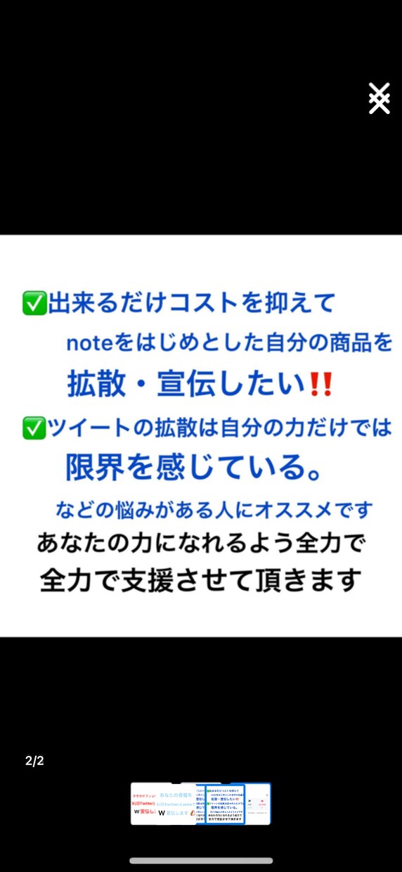 2つの人気SNSで書籍・電子書籍の宣伝をします X(旧Twitter)とnoteでW宣伝・鬼拡散します‼️ イメージ3