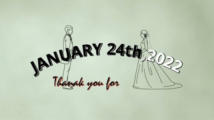 ポップでかわいい結婚式用オープニング動画作ります ウェディングオープニングムービーDVD無料で郵送致します イメージ2