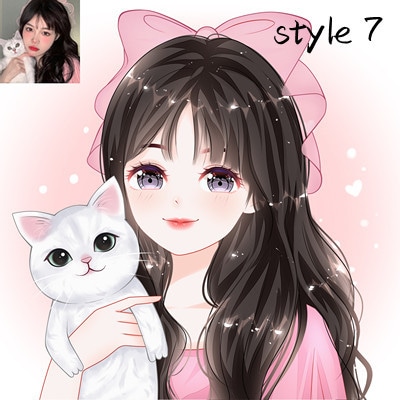 可愛く、ふんわりミニキャラ　似顔絵を描きます ７種類のテイストあります！ウェルカムボード用可 イメージ8
