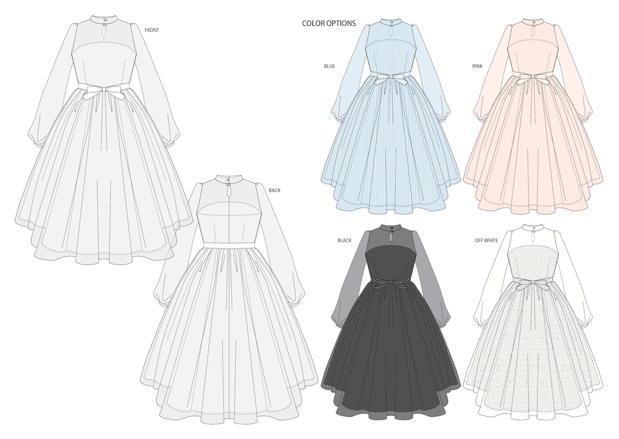 ファッションアイテムのデザイン画作成します 完成度の高いイラストで出来上がりイメージがより鮮明に！ イメージ6