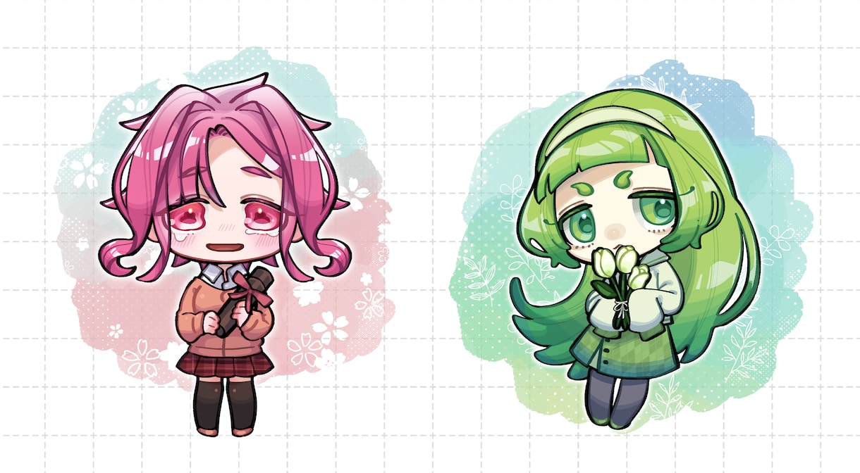 可愛くて鮮やかな小っちゃいキャラを描きます つやつやツルツルしてて美味しそう イメージ6