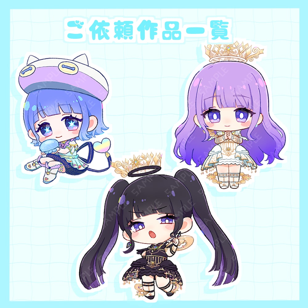 もちっぷにっ♪ゆるかわ2頭身のミニキャラ描きます 【VTuber様、配信者様】必見！魅力的なグッズやサムネに イメージ8
