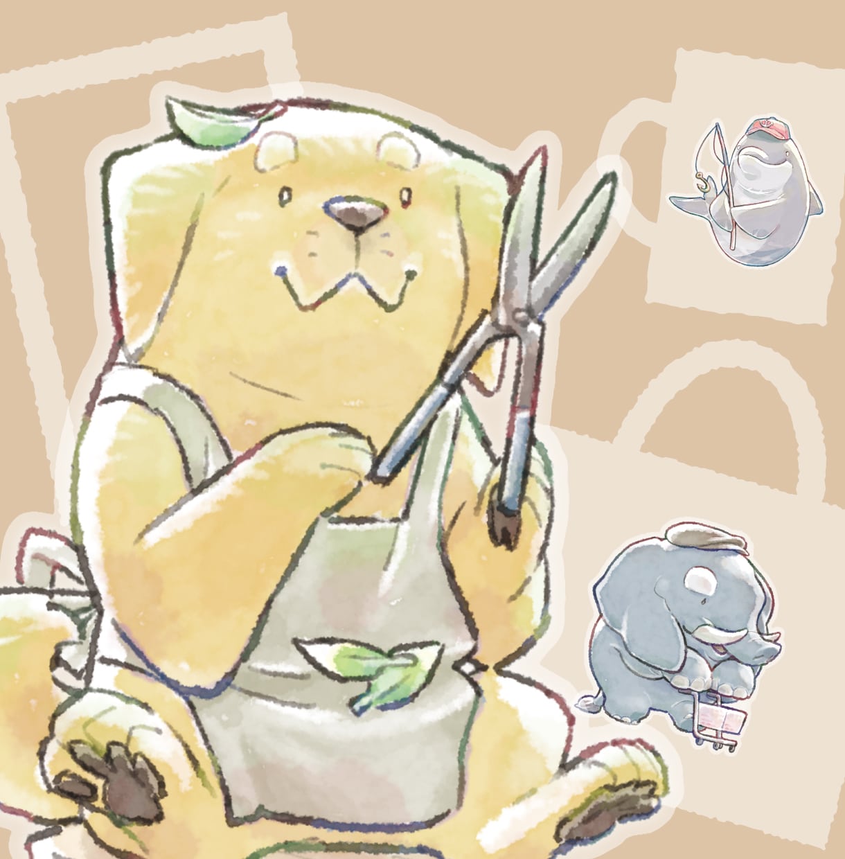 あたたかみのある動物のイラストを描きます SNS、広告、動画、チラシ、パンフレットなど柔軟に対応します イメージ1