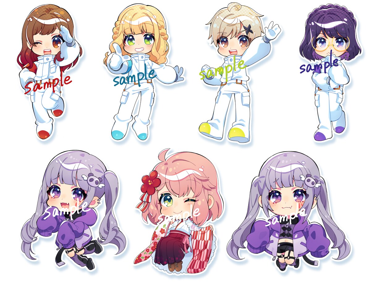 キラキラしたミニキャライラストお描きします さまざまな用途に使えるミニキャラをご提供します！ イメージ7