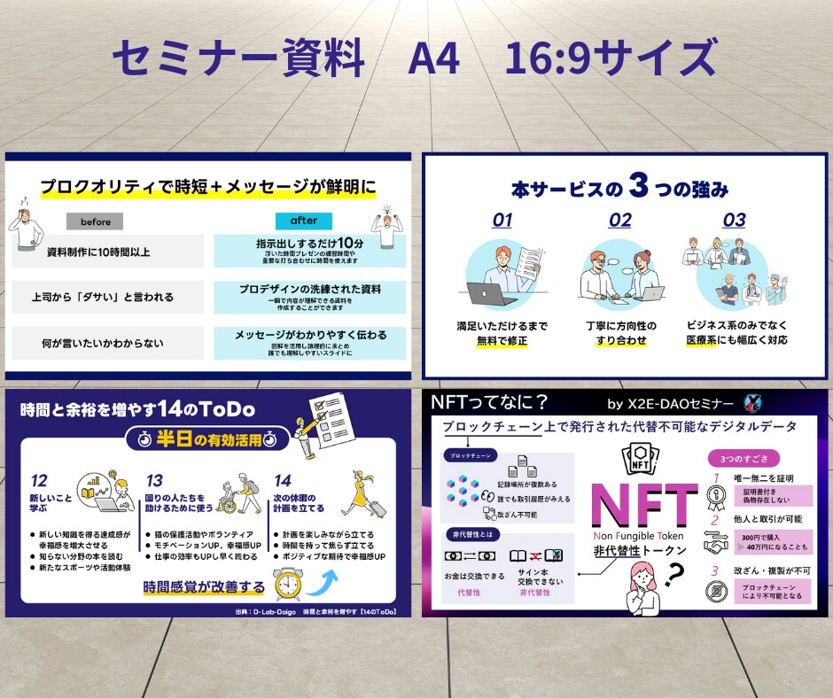 資料作成代行：要点を可視化し伝わる資料を作成します プレゼン・セミナーなど自信をもって伝えられる資料に改善します イメージ9