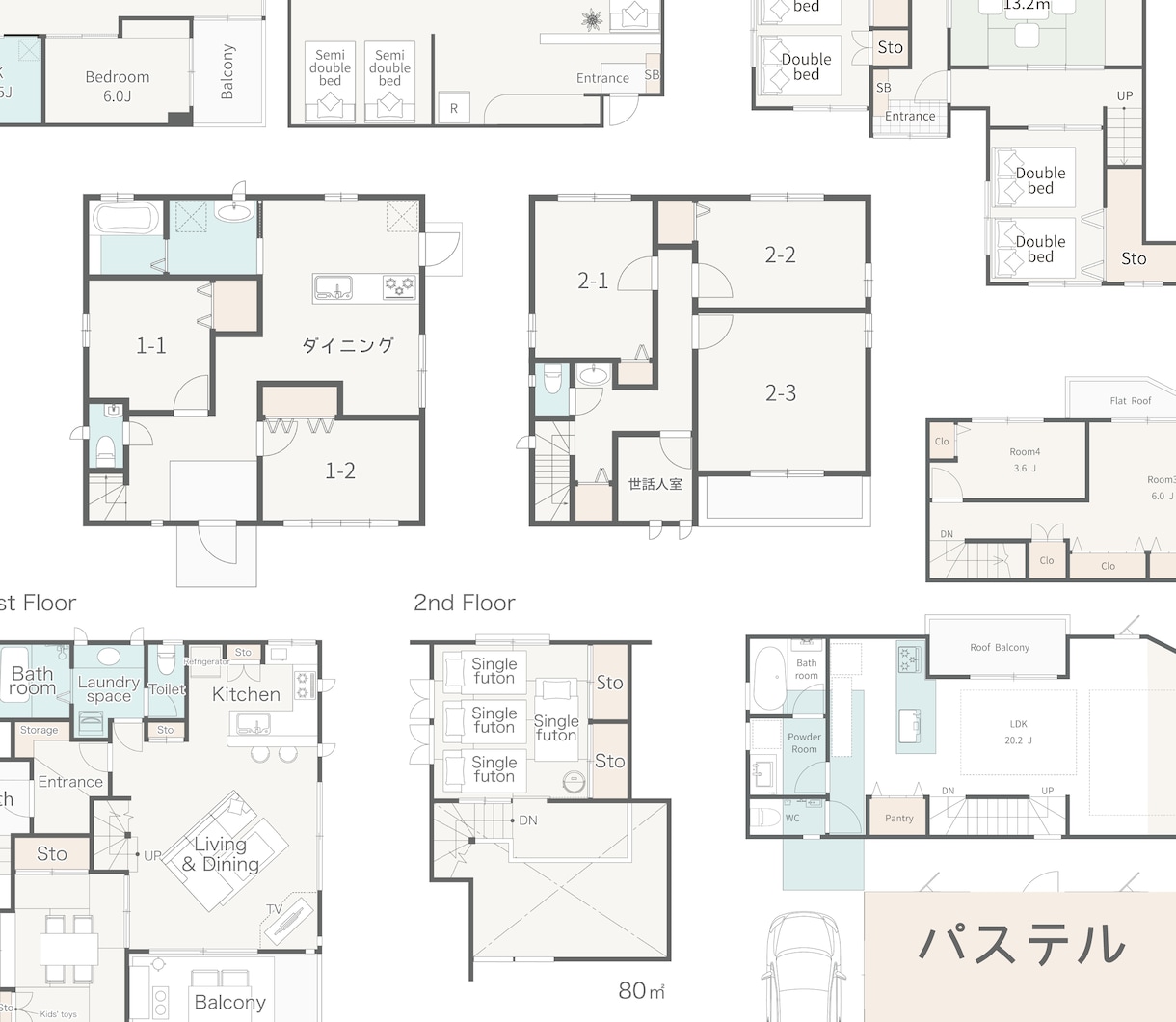 シンプルでわかりやすい間取り図にトレースします 賃貸売買のマイソク・民泊リスティング・避難経路図に正確な図面 イメージ3