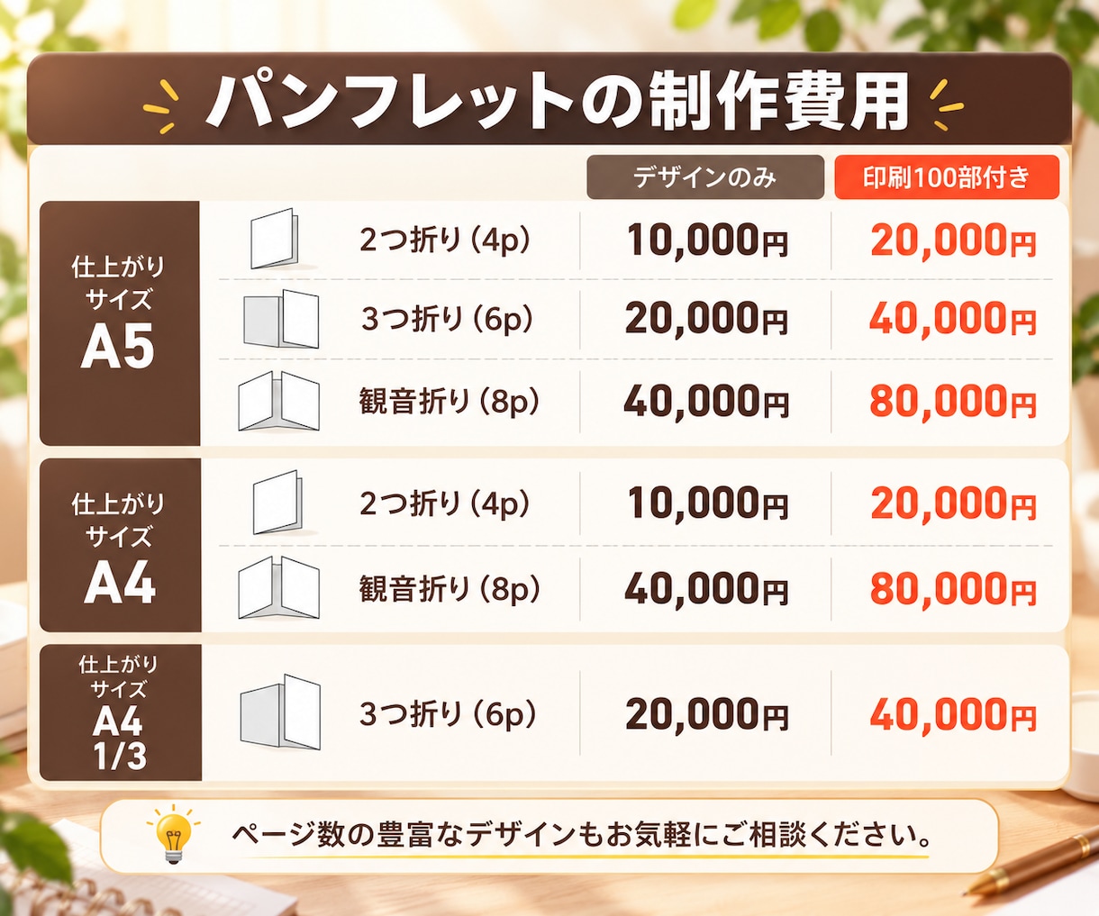 安くて高品質なパンフレットを作成します ご自身の参考画像もブラッシュアップできます★ イメージ2