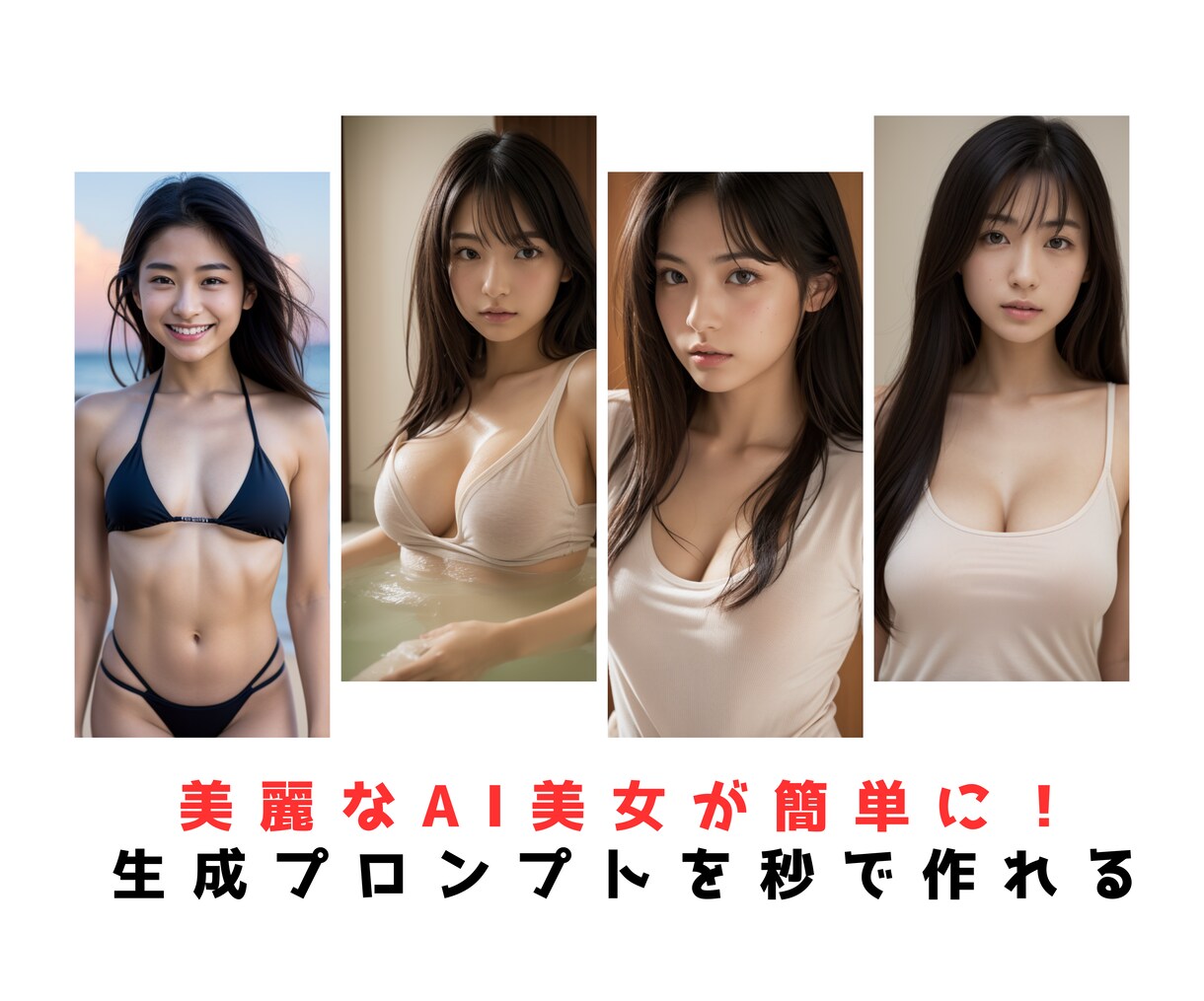 AI美女のプロンプト作成シートを提供します 初心者でも簡単、組み合わせ1億通り以上の作成エクセルシート イメージ4