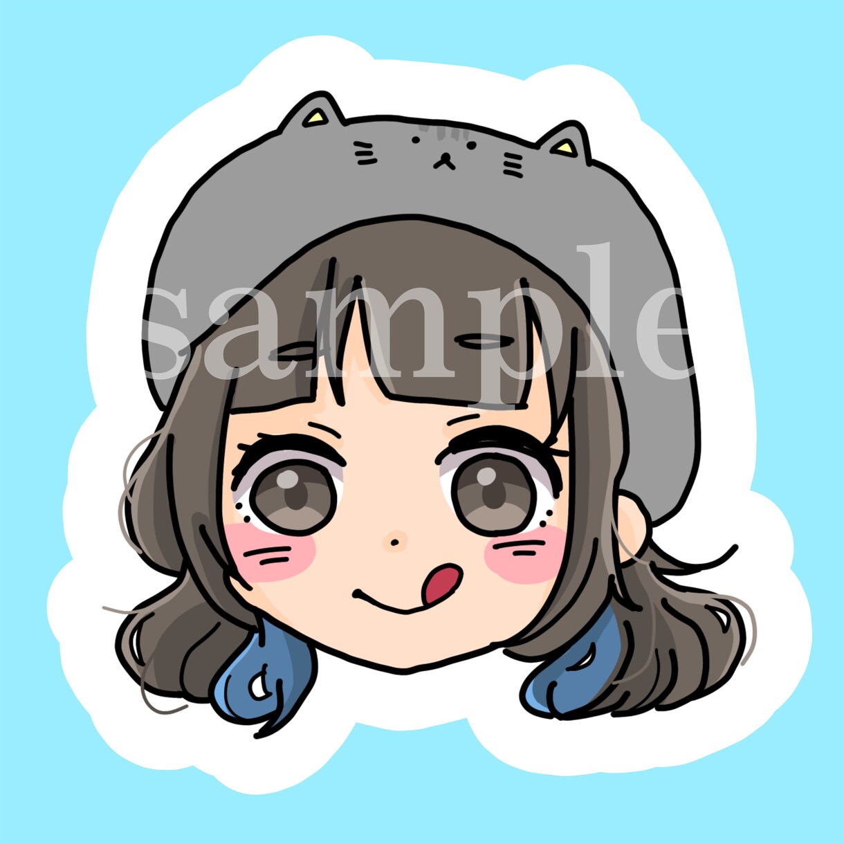 SNS等ゆるめのかわいいアイコン描きます Twitter、Instagramなどに！♡顔隠しにも！ イメージ5