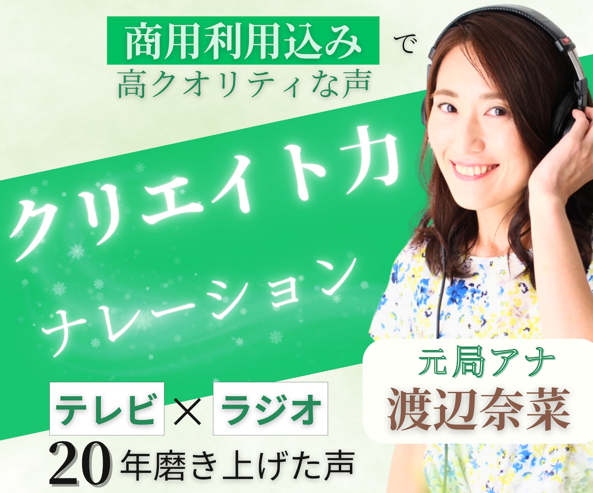 コミコミ価格で30秒ナレーションお届けします キャリア20年の実績。30秒以内のナレーションお任せください イメージ1