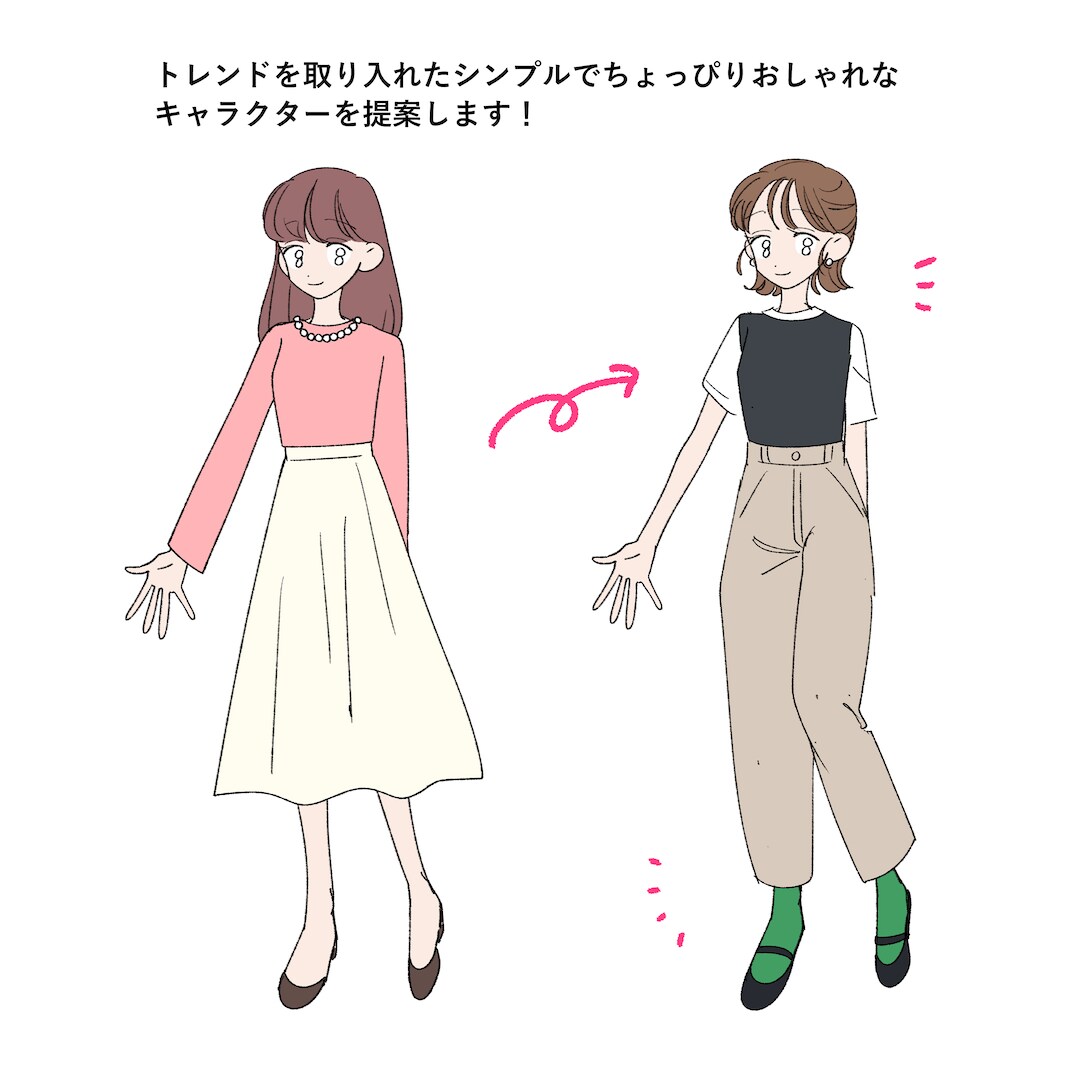 LP漫画・広告漫画のキャラデザします トレンドをおさえ、ターゲットに響くキャラをご提案 イメージ2