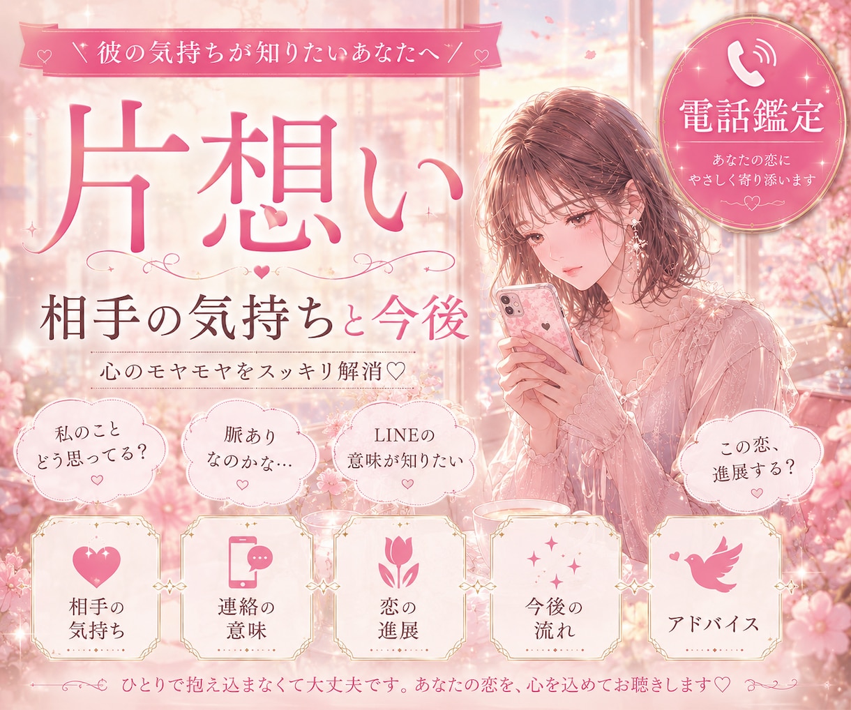 この恋の可能性を占います 彼の気持ち・今後の展開・今するといいことを読み解きます イメージ1