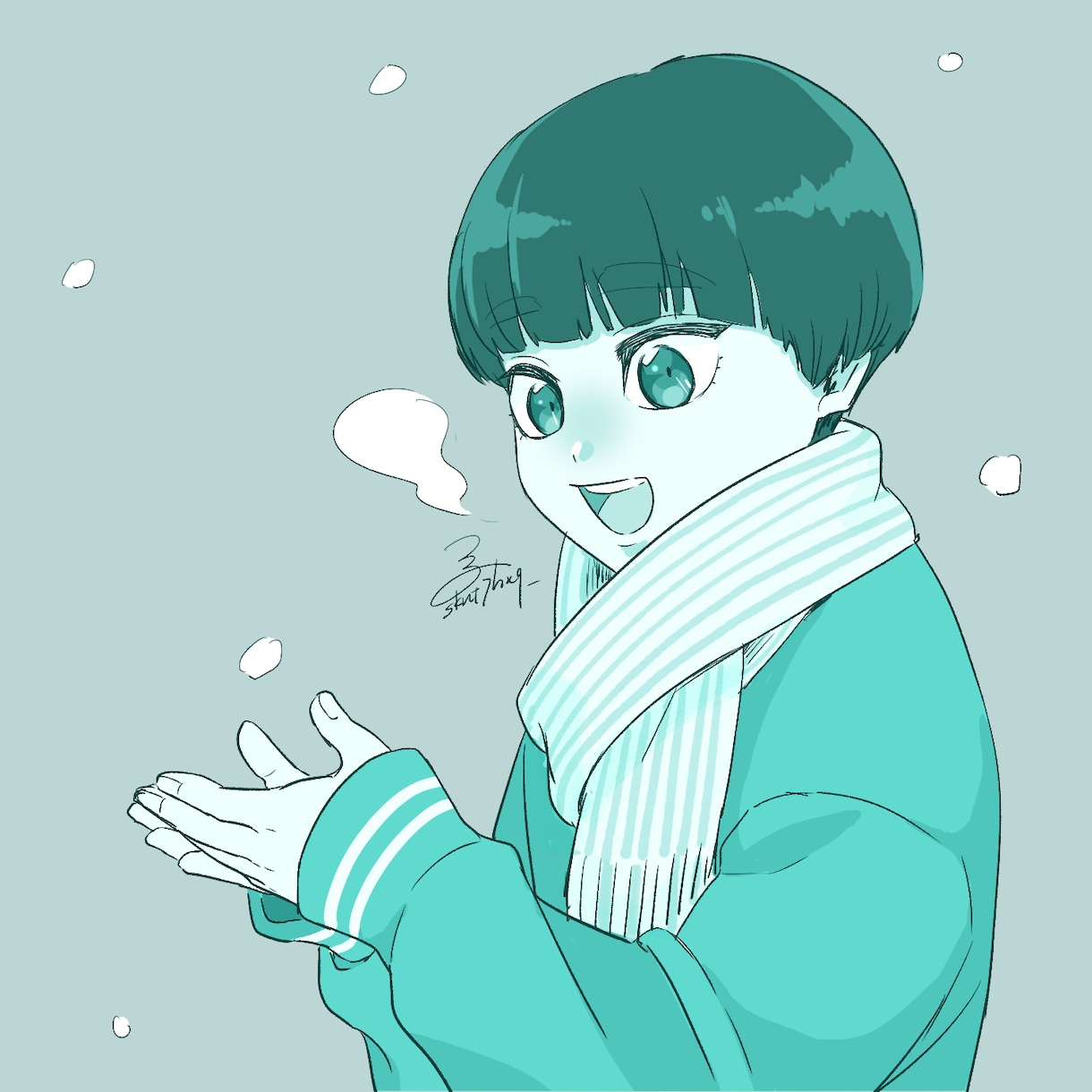 安い☆早い☆お洒落☆シンプルなイラスト描きます 【即購入可】同系色のイラストでオシャレを演出します！ イメージ6