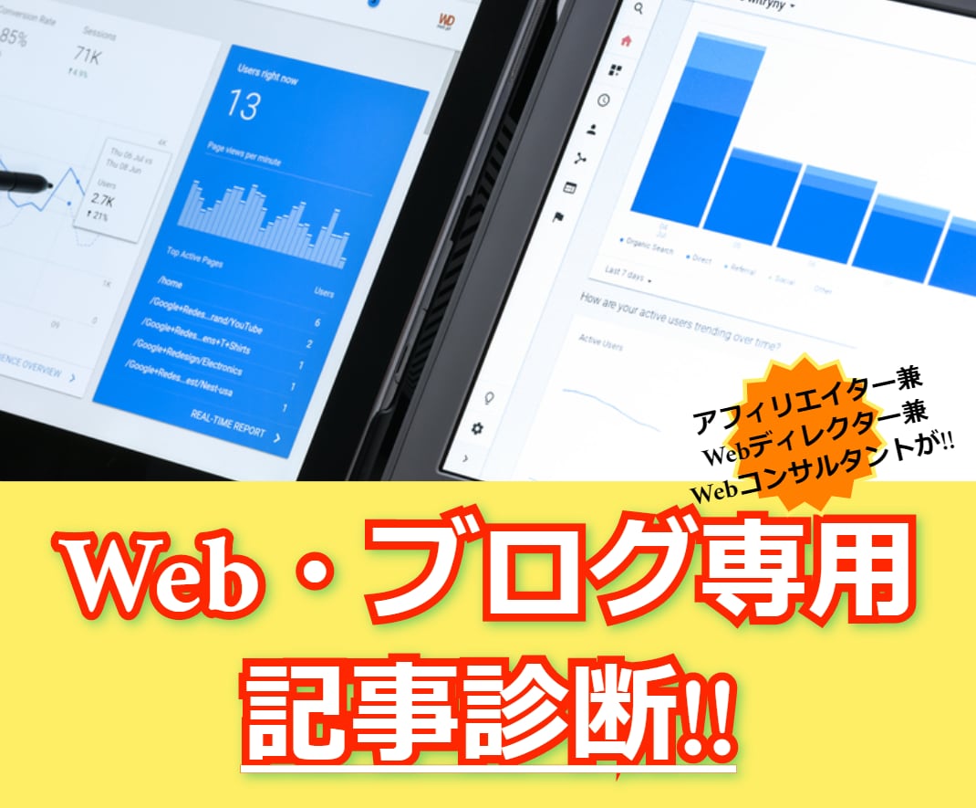 アクセス改善・プロがブログ/サイトを本気診断します 現役Webディレクターがブログ・サイト全体診断します イメージ1