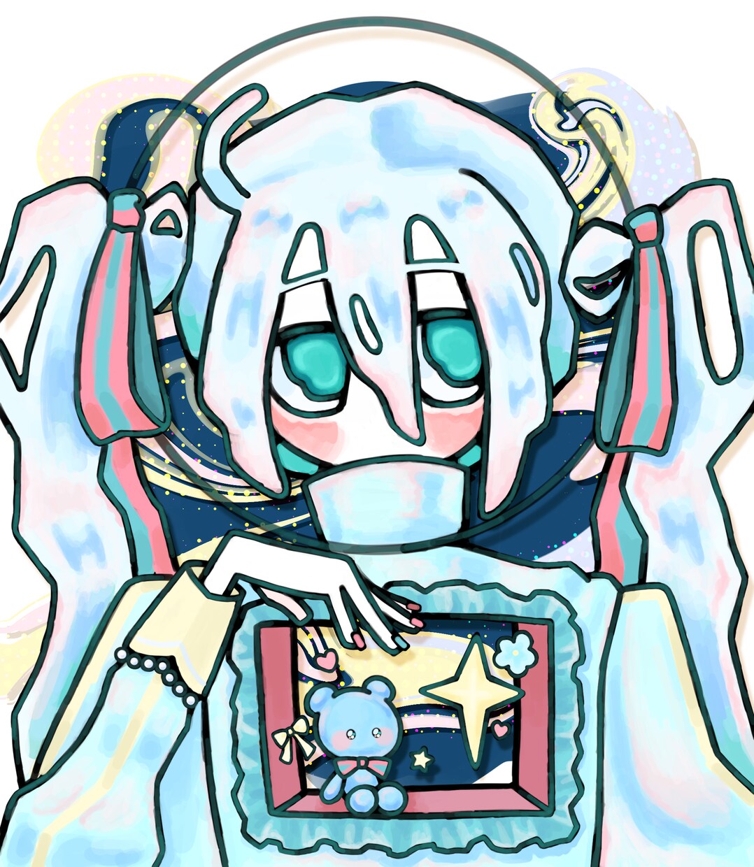 お人形のようなメルヘンかわいい女の子をかきます 個性的なかわいい絵柄で目立つアイコン イメージ2