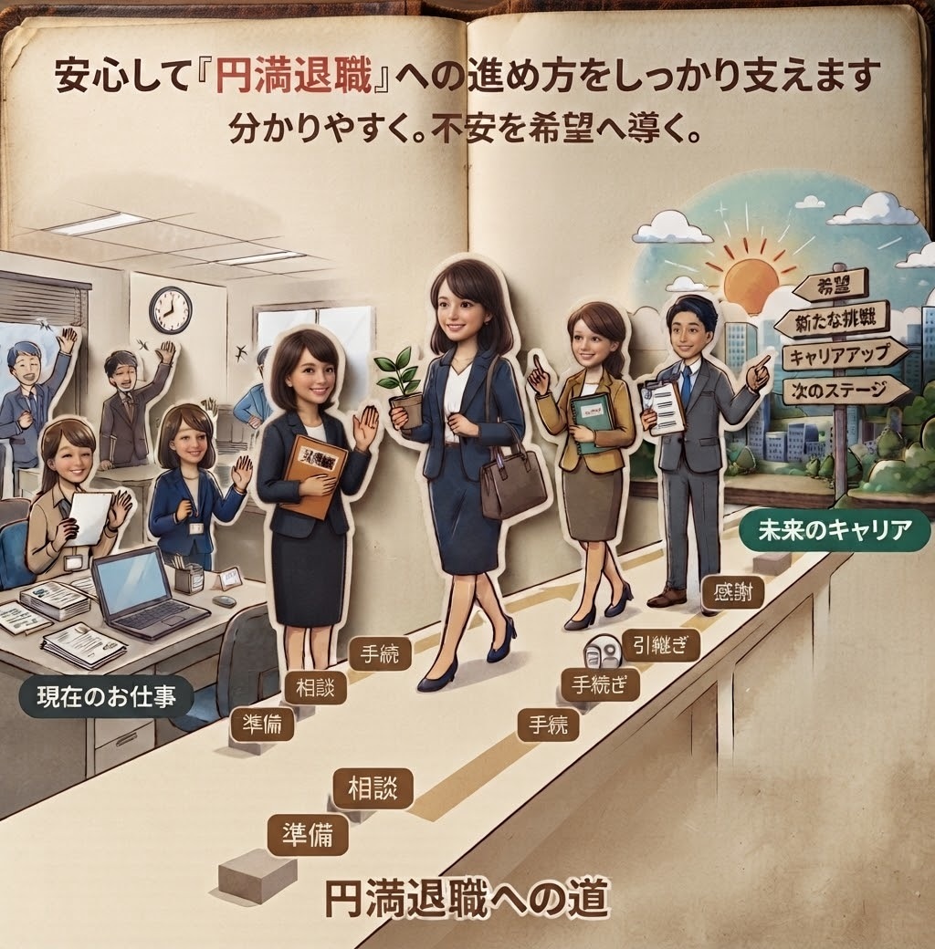 安心して『円満退職』への進め方をしっかり支えます 応援してもらえる退職方法とは事前準備で決まります！ イメージ2