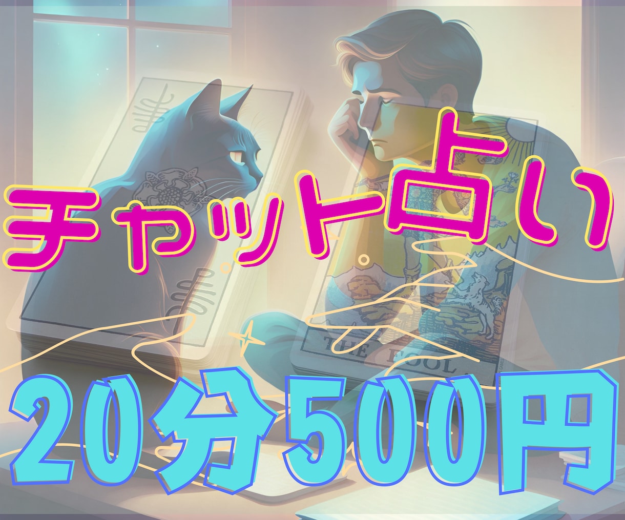 チャット占い20分1000円！タロット等で占います お時間予約制＊ココナラ内でリアルタイム鑑定します♪ イメージ1