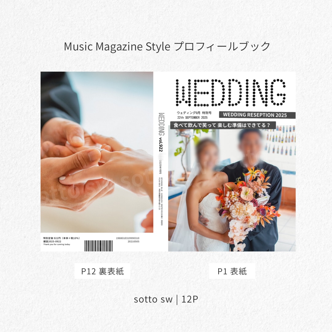 ミュージックカルチャー風プロフィールブックます 画像と文字の差し替えで簡単に制作可能！！オプションも豊富！ イメージ3