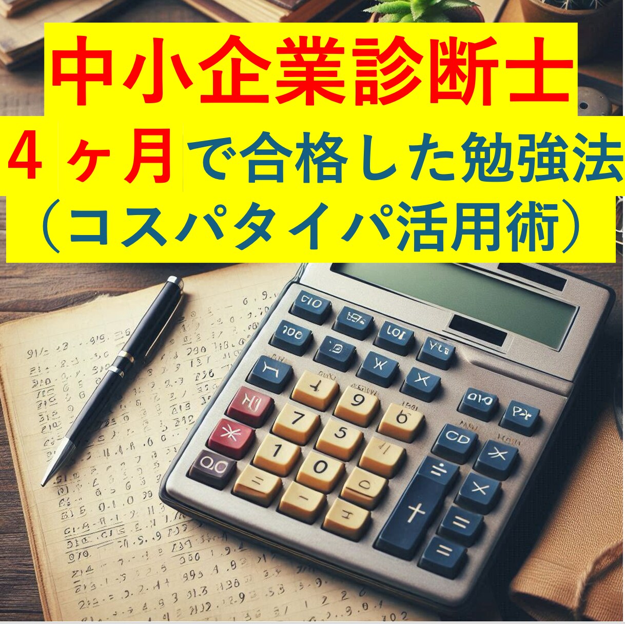 4ヶ月で中小企業診断士に合格する方法をお伝えします コスパタイパ超特化の合格戦略！ イメージ1