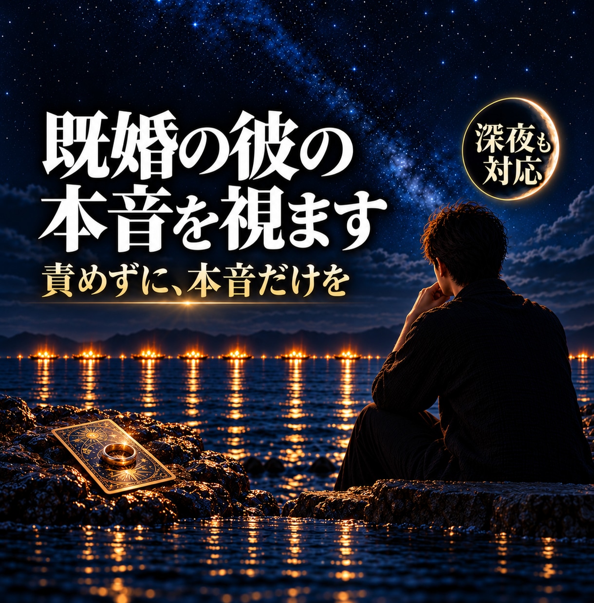 既婚の彼の本音を、男性占い師が霊視で視ます W不倫・既婚男性との恋｜責めずに本音だけ視ます イメージ1