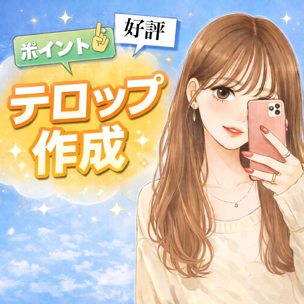 見やすいテロップ入れ承ります 視聴者に伝わる見やすいテロップを制作します！ イメージ1