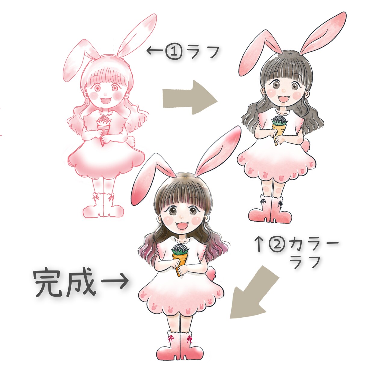 何でも可愛く擬人化できます 動物・既存キャラ等…何でも可愛く擬人化イラストにします！ イメージ4