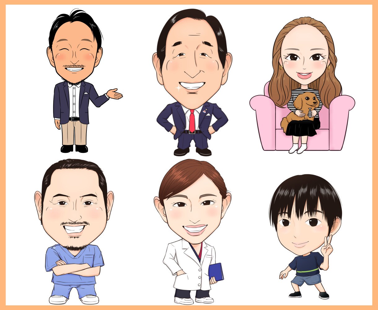 ちびキャラ似顔絵を描きます アイコン･プレゼントなどに！丁寧に描きます。 イメージ8