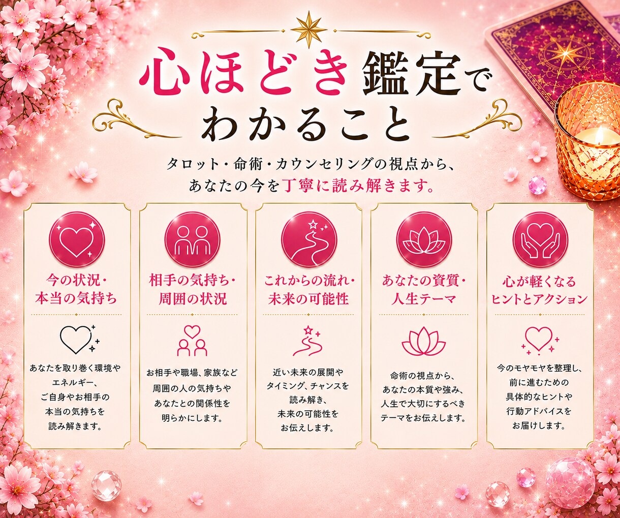 お悩みを丁寧に読み解く「心ほどき鑑定」します 占い×心理カウンセリング絡まった気持ち一緒にほどいていきます イメージ3