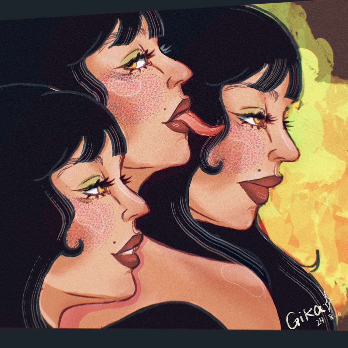 音楽ジャケットのイラストをします 女子を描くのが得意ポップカラー又はパステル風 イメージ2