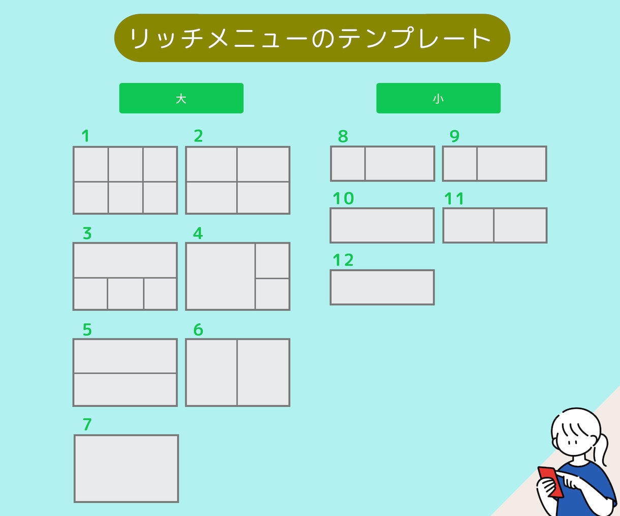 ターゲットに合わせたリッチメニュー作成します 商品やサービスの認知、購入につなげたい方へ イメージ4