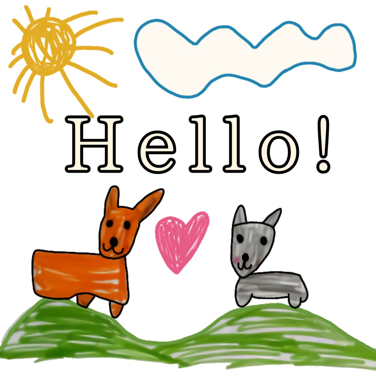 お子様の描いた絵をLINEスタンプにしています 市販では買えない、素敵な思い出のスタンプになります♡ イメージ9