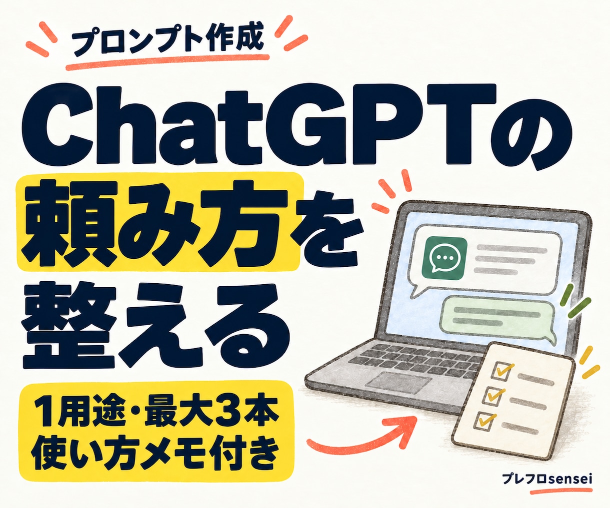 教員が仕事に使えるChatGPT指示文を作ります 会議メモ・案内文など，1つの仕事を使い方付きで イメージ1
