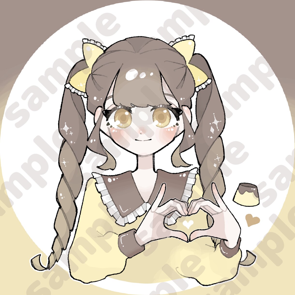 かわいい女の子の簡易イラストを作成します SNSアイコン等にご使用いただけます イメージ1