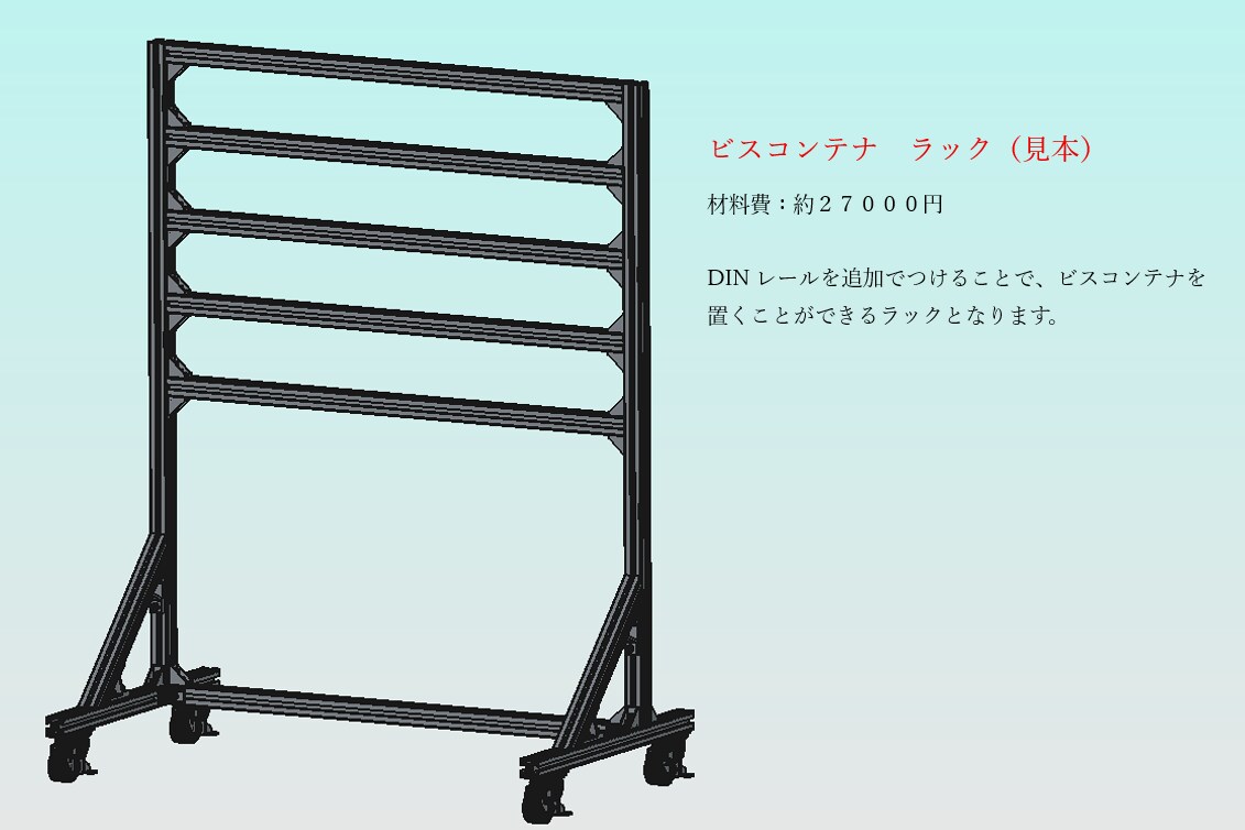 アルミフレームを用いた棚等の設計を行います 丁度良いサイズの家具や棚が見つからないあなたへ イメージ1
