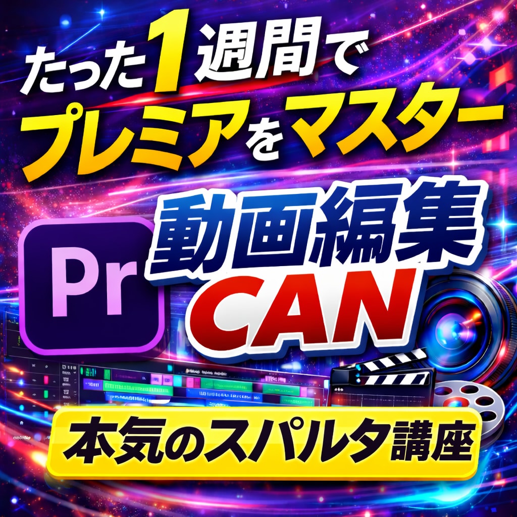 たった 1週間で動画編集 現場レベルをマスターます 【短期集中型】1.5時間×7日で現場レベルまで伴走 イメージ1
