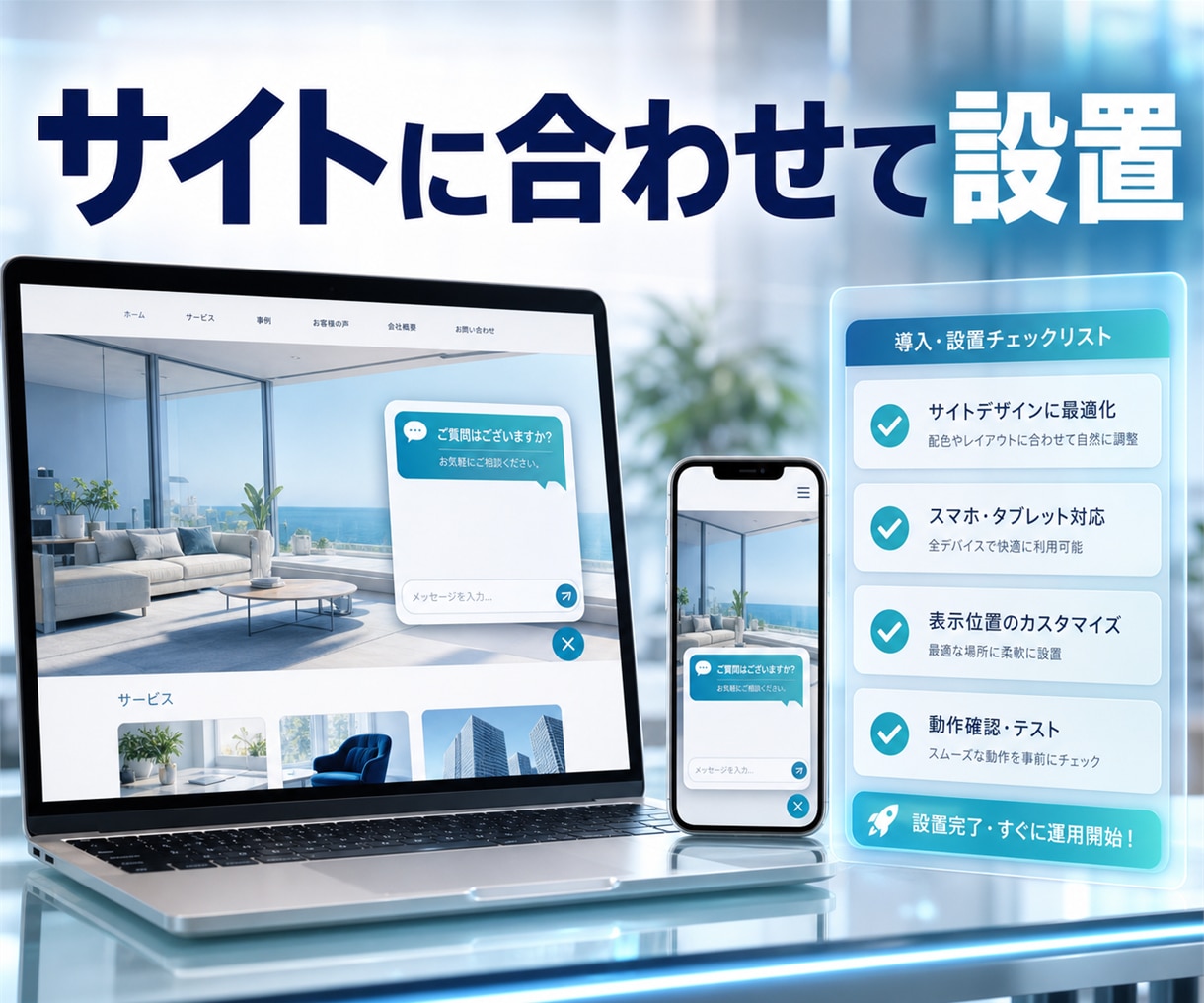 Web用AIチャットボットを導入します FAQ整理から設置・動作確認まで対応 イメージ5