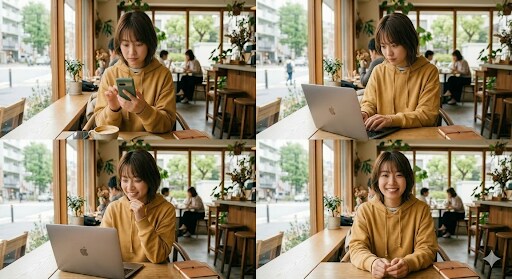 AIを使ってSNSやブログに使える画像を作成します SNS・ブログ用日本人女性AI画像10枚セット イメージ2