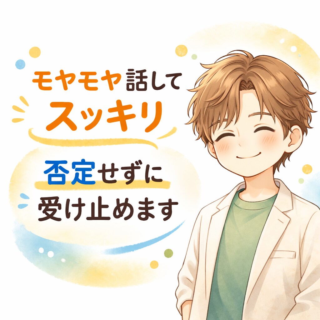 話したいことを、話したいように。否定せず傾聴します 溜まったモヤモヤを外へ。否定ゼロの感情解放ダイヤル イメージ1