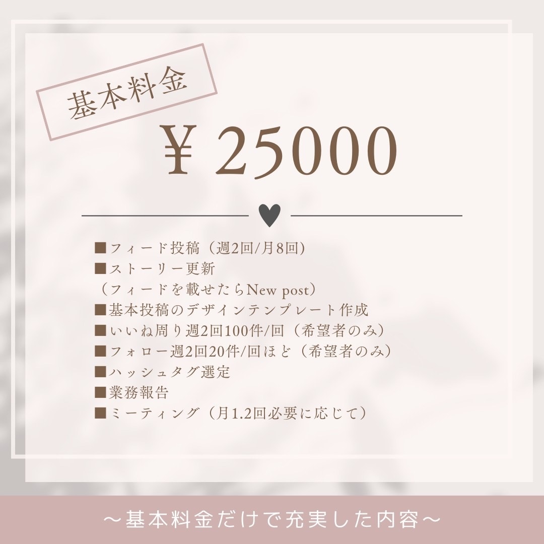 3枠限定格安✨️Instagram運用代行致します 基本料金でも充実したサービス内容です◎ イメージ2