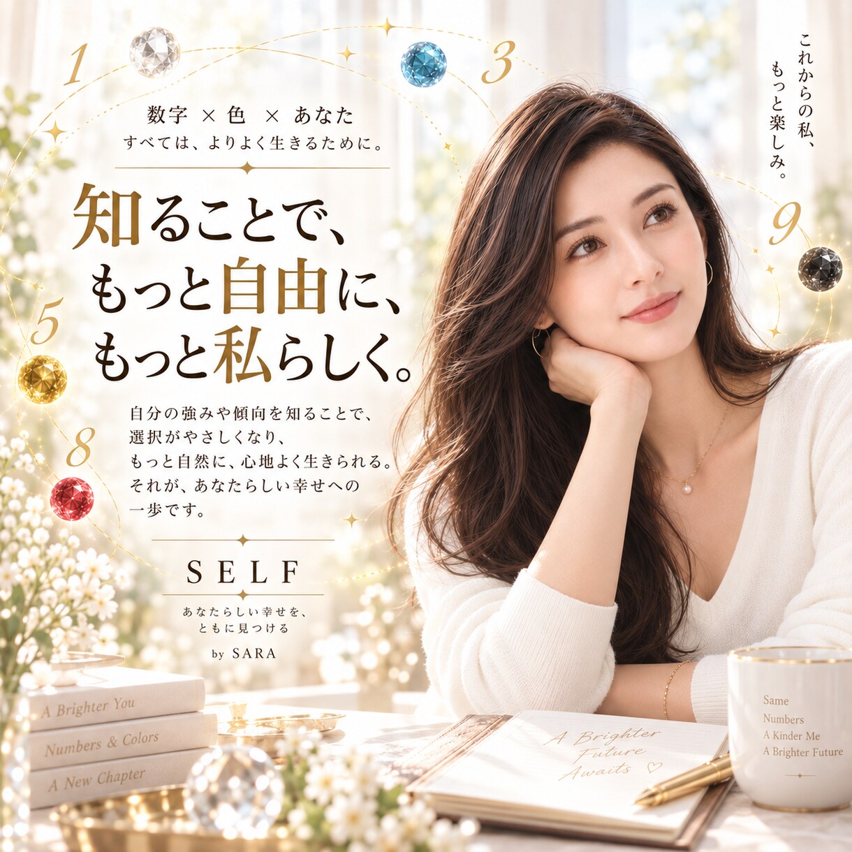 生年月日×数秘×5色で本質・強みを読み解きます 数と5つの色から、あなたらしさを読み解きます イメージ3