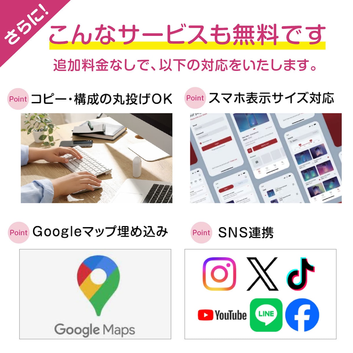 手間もコストも少なくサクッとホームページ制作します Wixで気軽に良質なホームページ制作いたします。 イメージ4